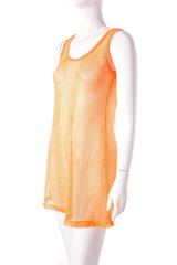 Dolce and Gabanna D&G Vintage Sheer Orange Mesh Dress