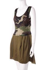 Christian Dior Early 00's Camouflage Print Dress