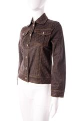 Christian Dior Monogram Rhinestone Denim Print Jacket