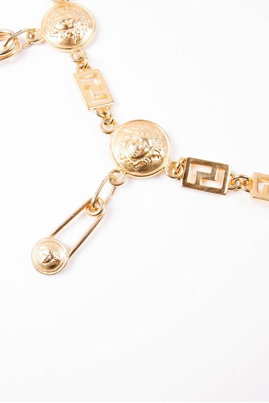 Women's Iconic Gianni Versace 90s Safety Pin Belt For Sale