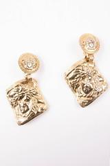 Gianni Versace Huge Oversized Medusa Head Earrings