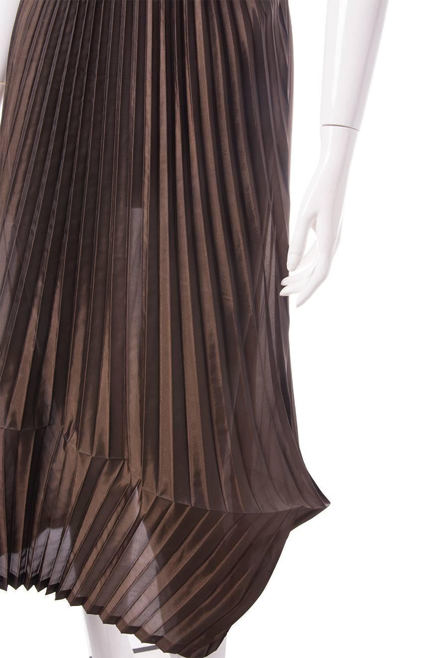 Black Issey Miyake White Label Pleated Lantern Skirt For Sale