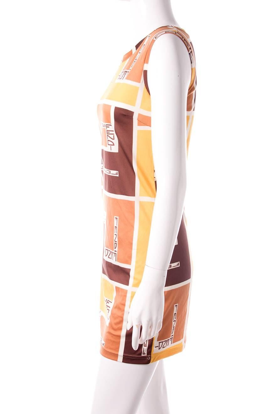Women's Fendi Allover Logo Print Dress
