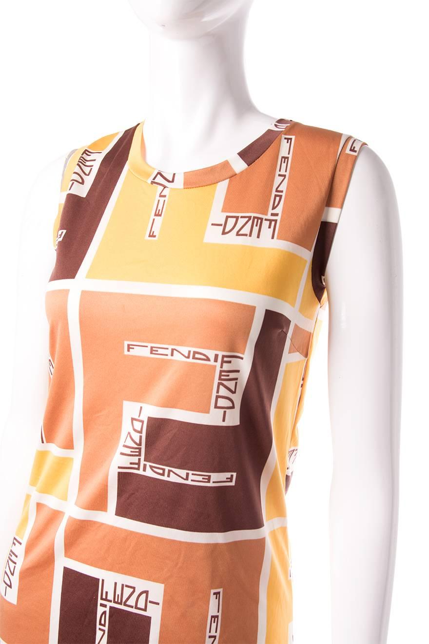 Fendi Allover Logo Print Dress 1
