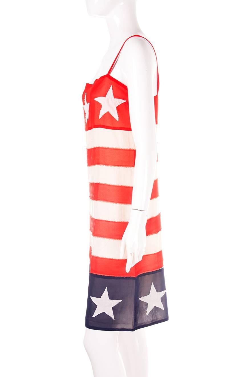 Comme Des Garcons Junya Watanabe Stars and Stripes Dress In Excellent Condition For Sale In Brunswick West, Victoria