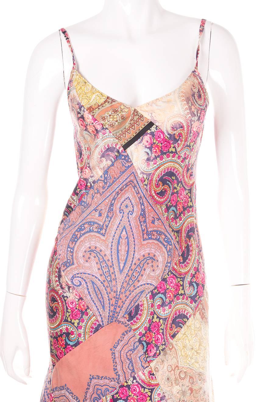 Comme Des Garcons Tricot Paisley Patchwork Slip Dress In Excellent Condition In Brunswick West, Victoria
