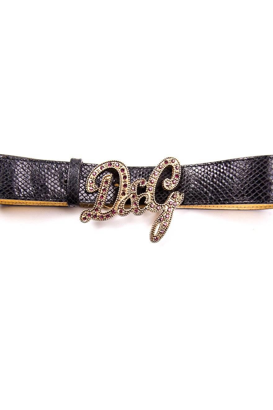 Dolce and Gabbana D&G Pink Rhinestone Belt In Good Condition For Sale In Brunswick West, Victoria