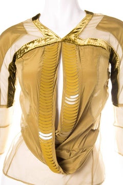 Gucci Chartreuse Sheer Top