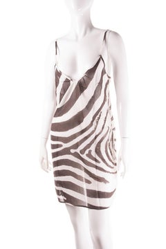 Dolce and Gabbana Sheer Zebra Print Dress