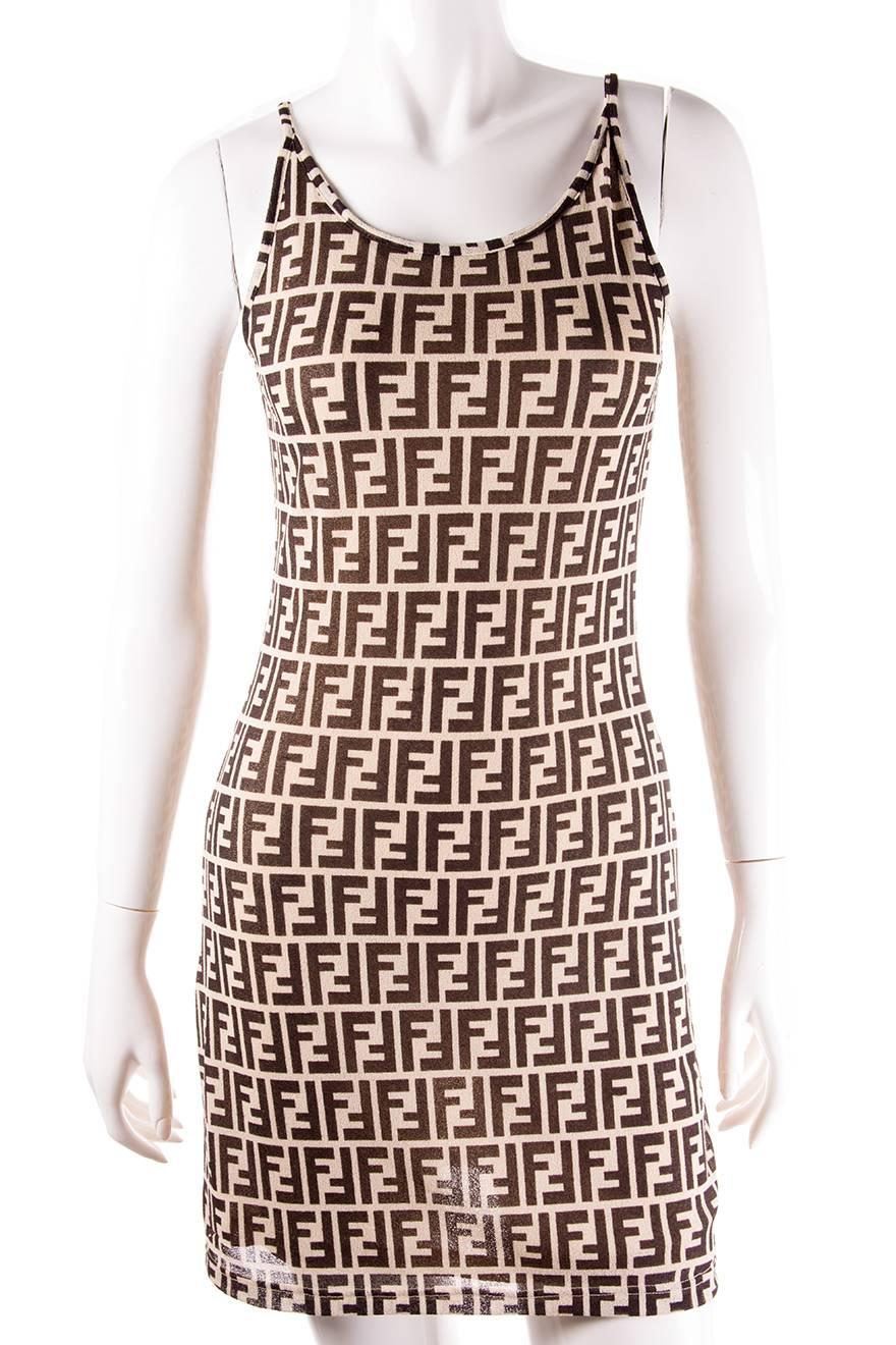 fendi print dress