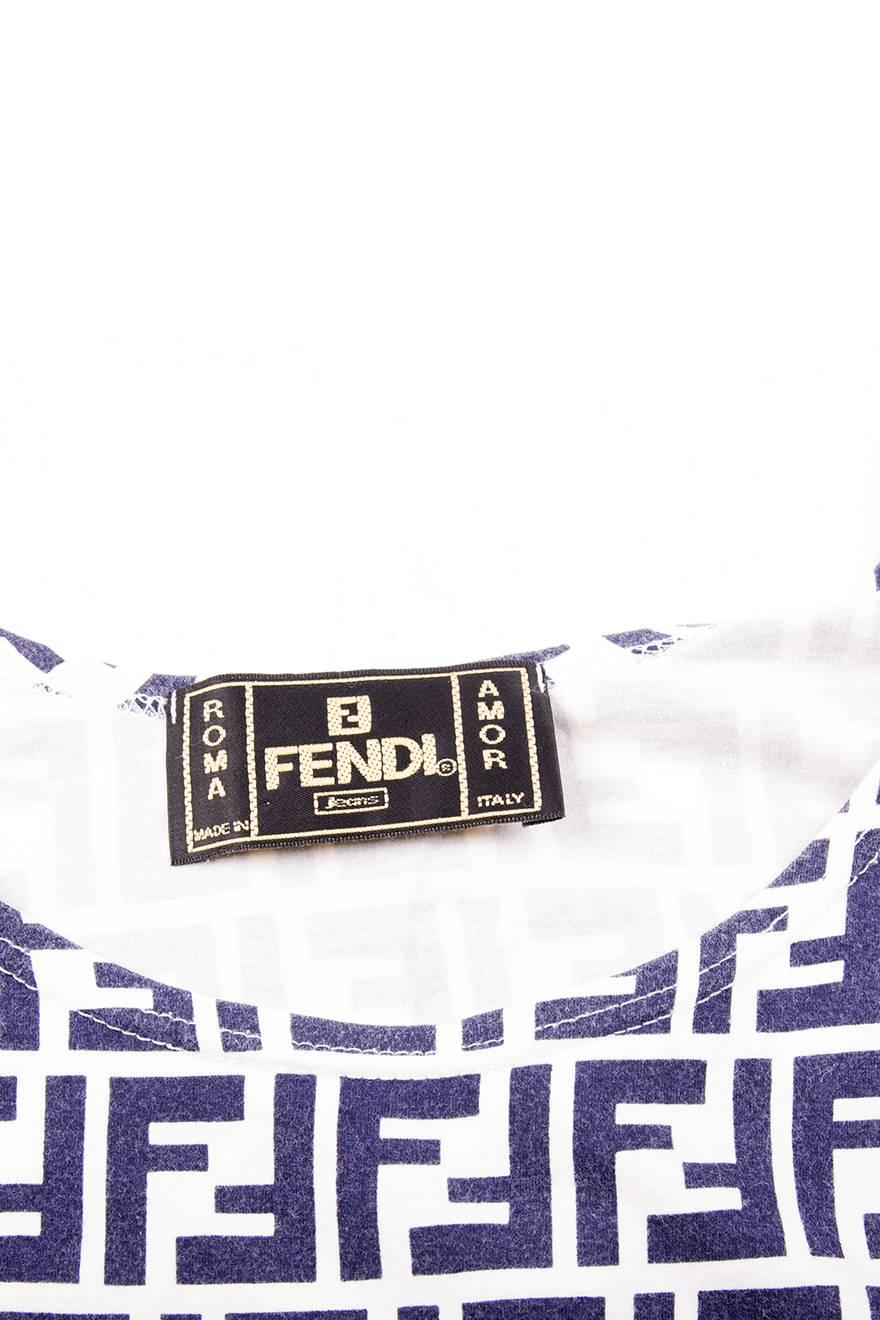 Fendi Monogram Print Dress In Excellent Condition For Sale In Brunswick West, Victoria
