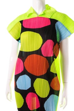 Issey Miyake Pleated Polkadot Dress