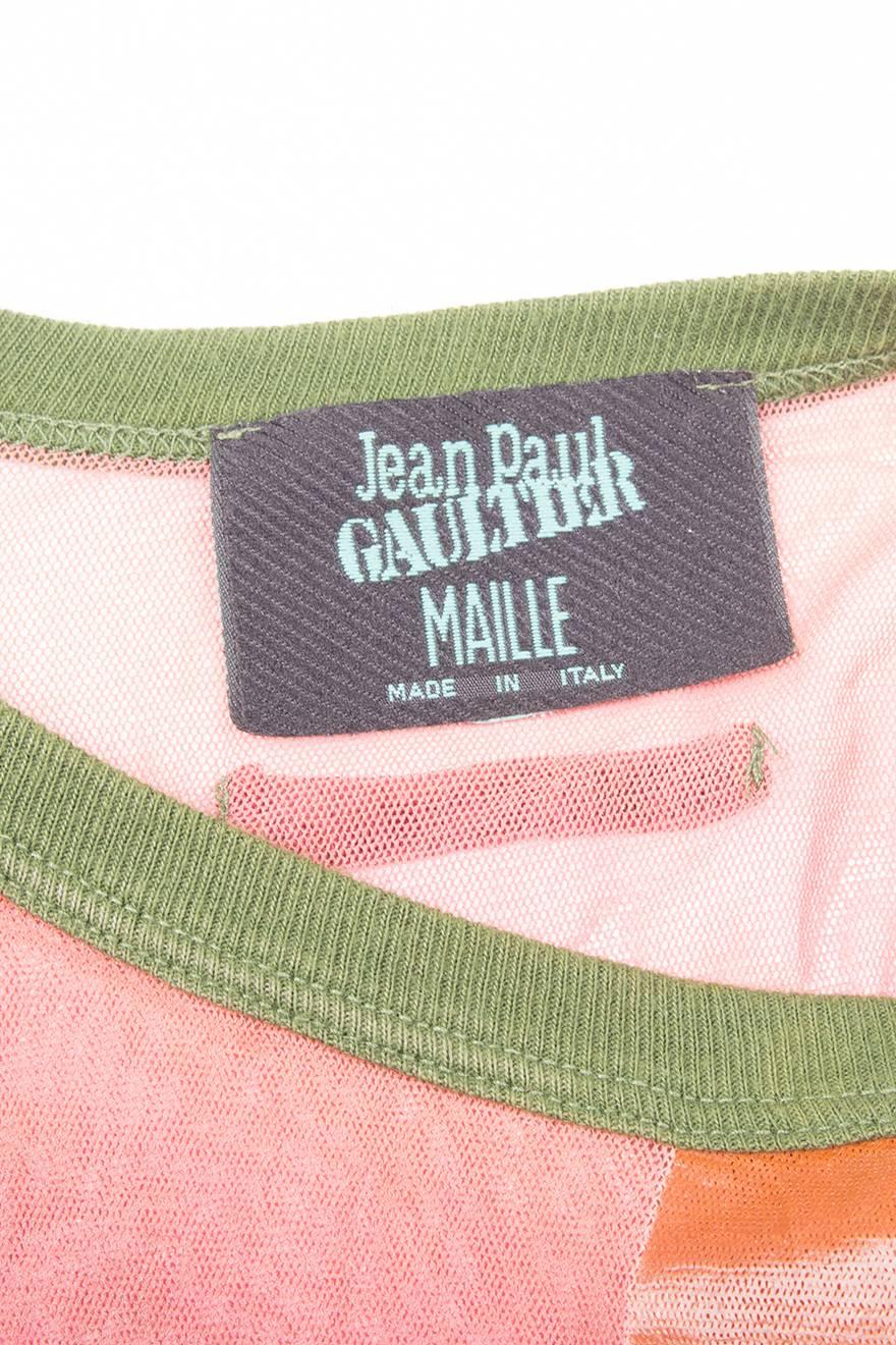 Jean Paul Gaultier Sheer Printed Dress For Sale 2