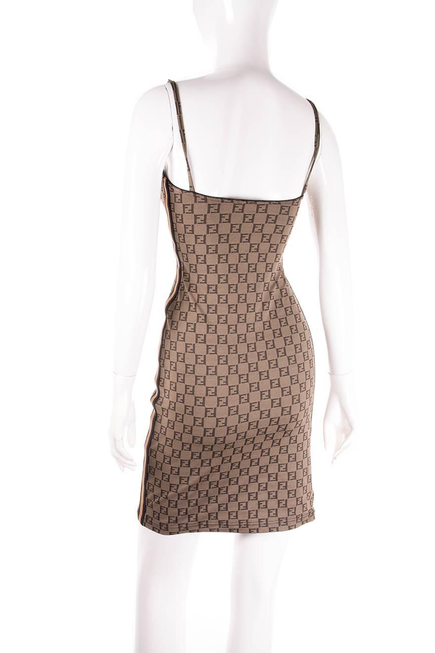 Brown Fendi Monogram Dress