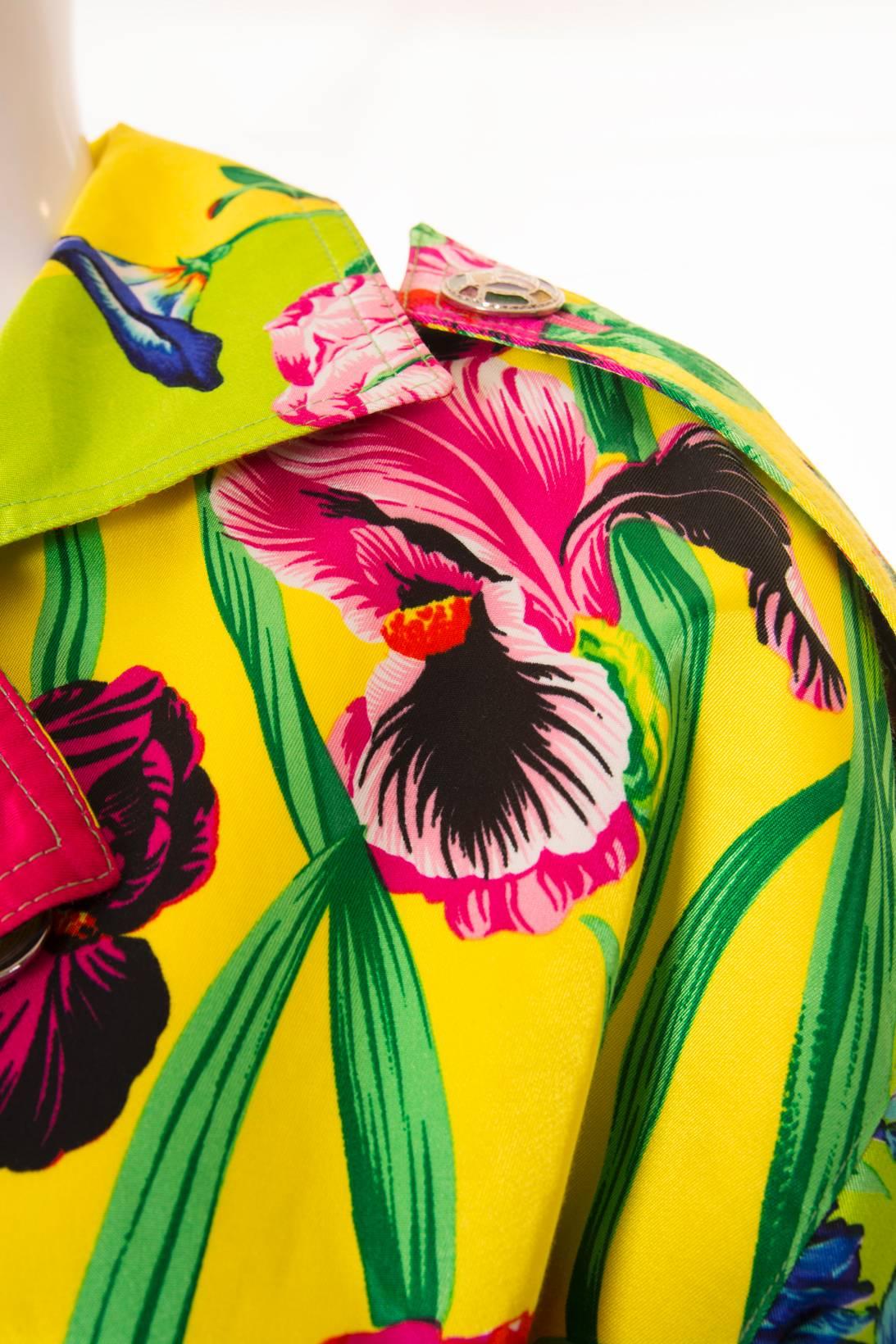 Women's Versus Versace Tropical Floral Print Coat