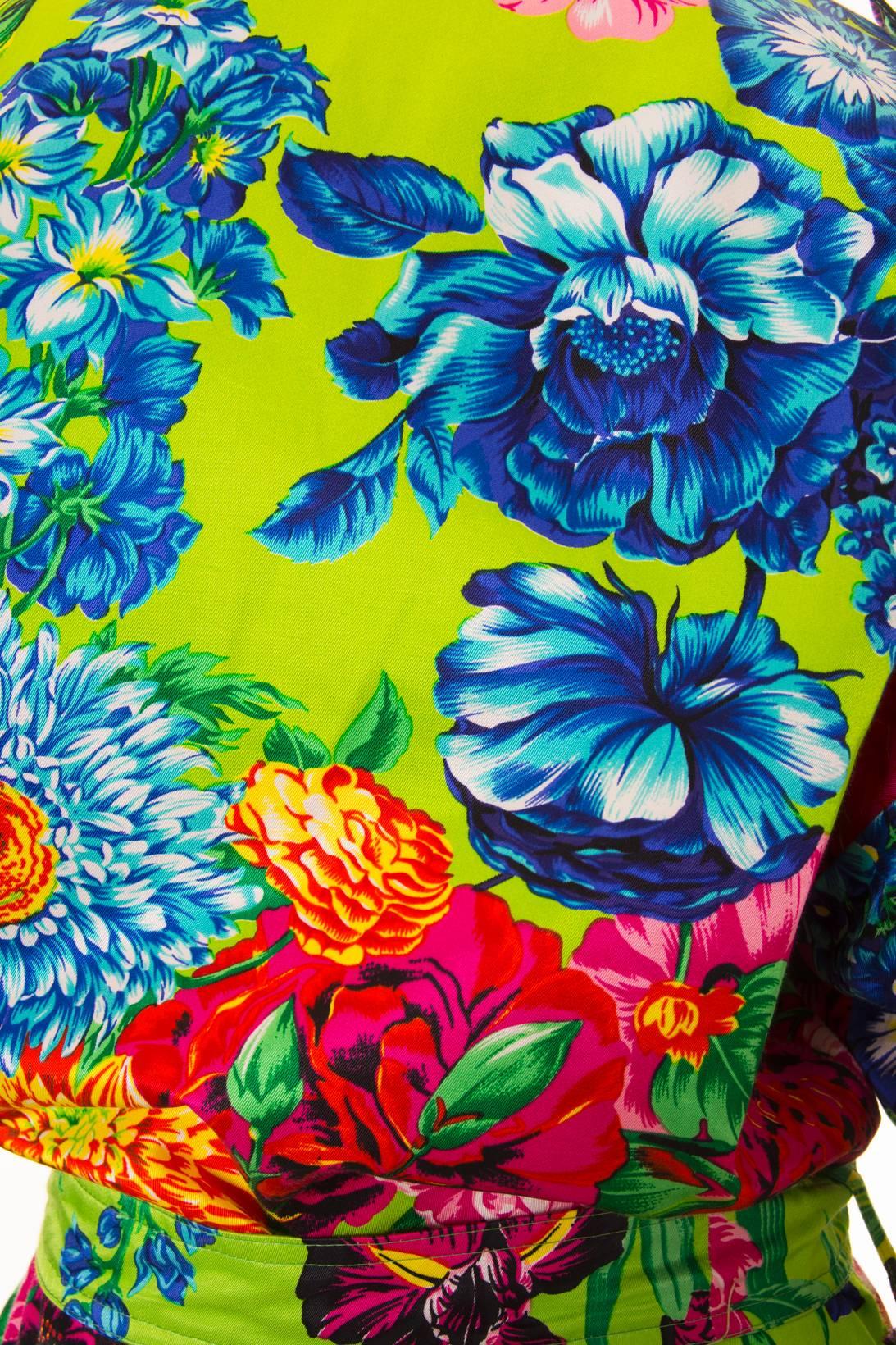Versus Versace Tropical Floral Print Coat 2