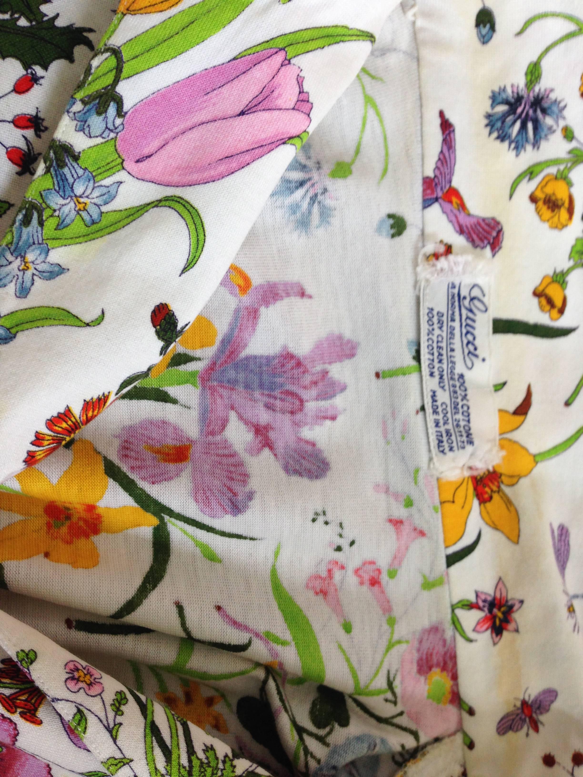 Gucci V. Accornero Iconic Flora Print Shirt For Sale 5