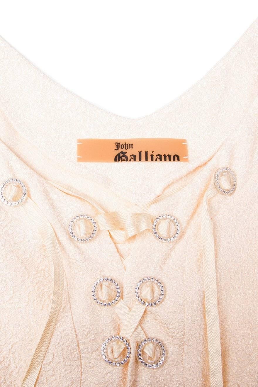 John Galliano Lace Up Dress For Sale 1