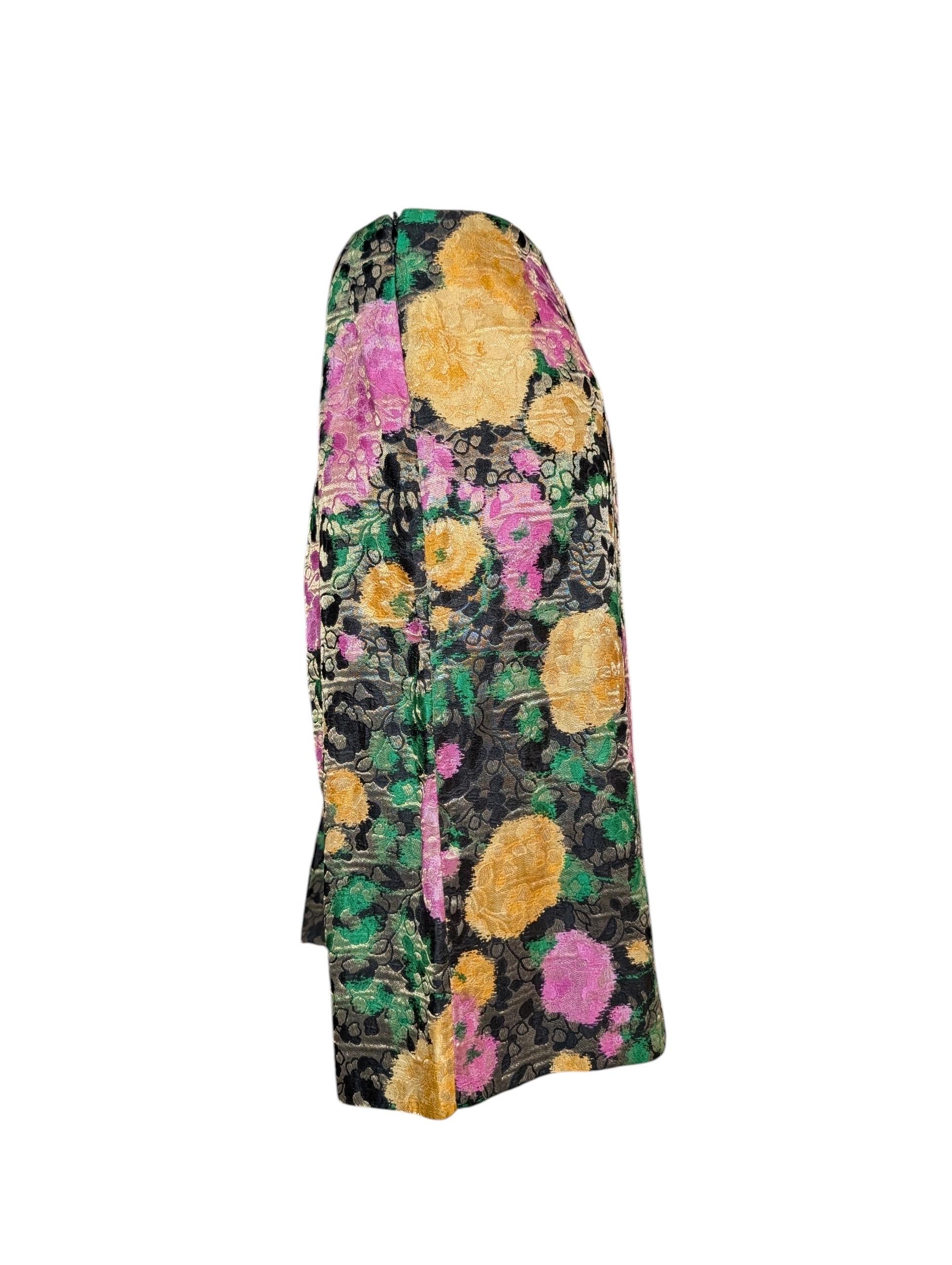 De las mujeres Miu Miu Primavera/Verano 2004 Falda plisada en jacquard de seda floral en venta