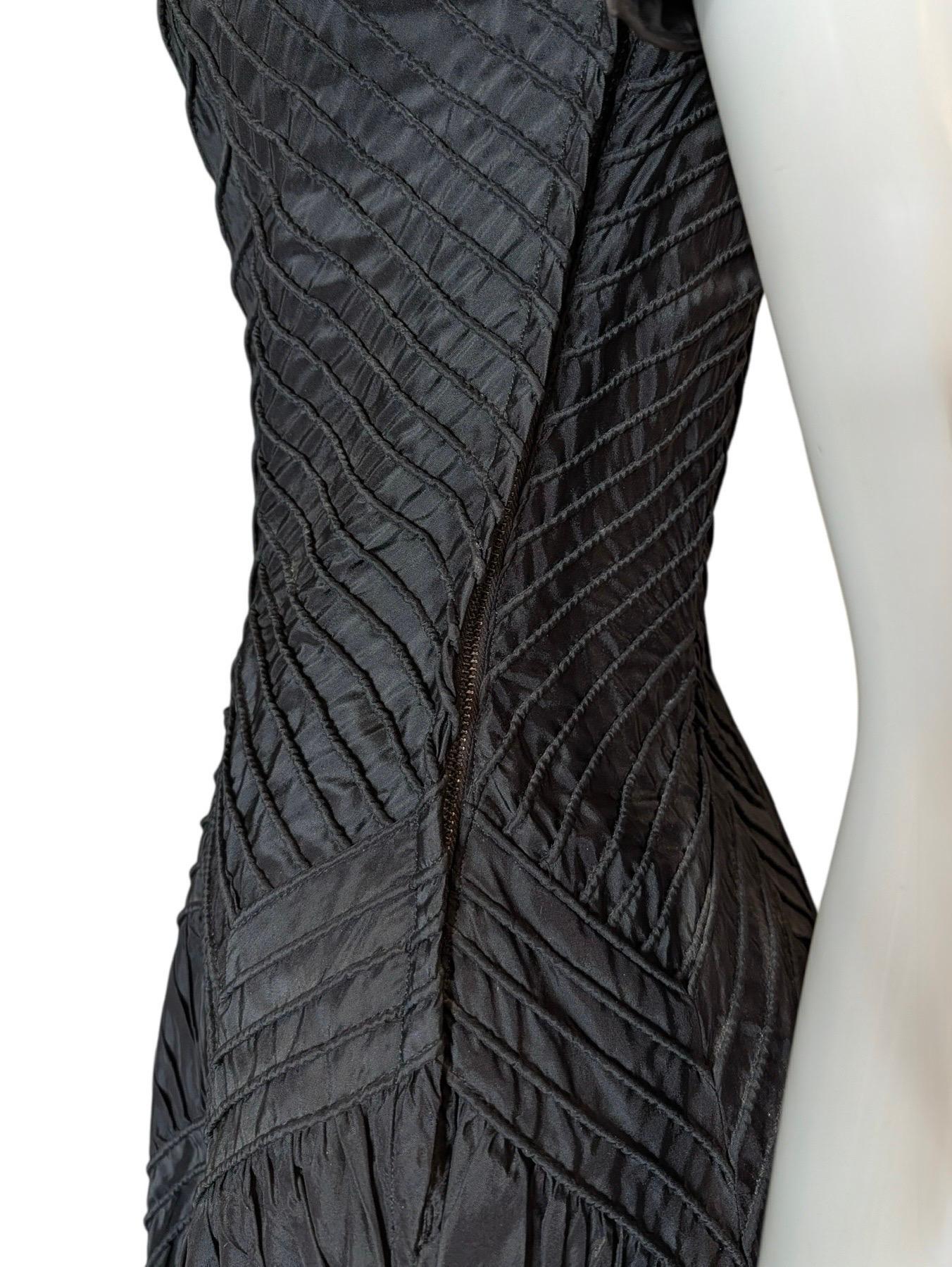 Ciel Chapman 1950s Chevron Corded Cocktail Dress en vente 12