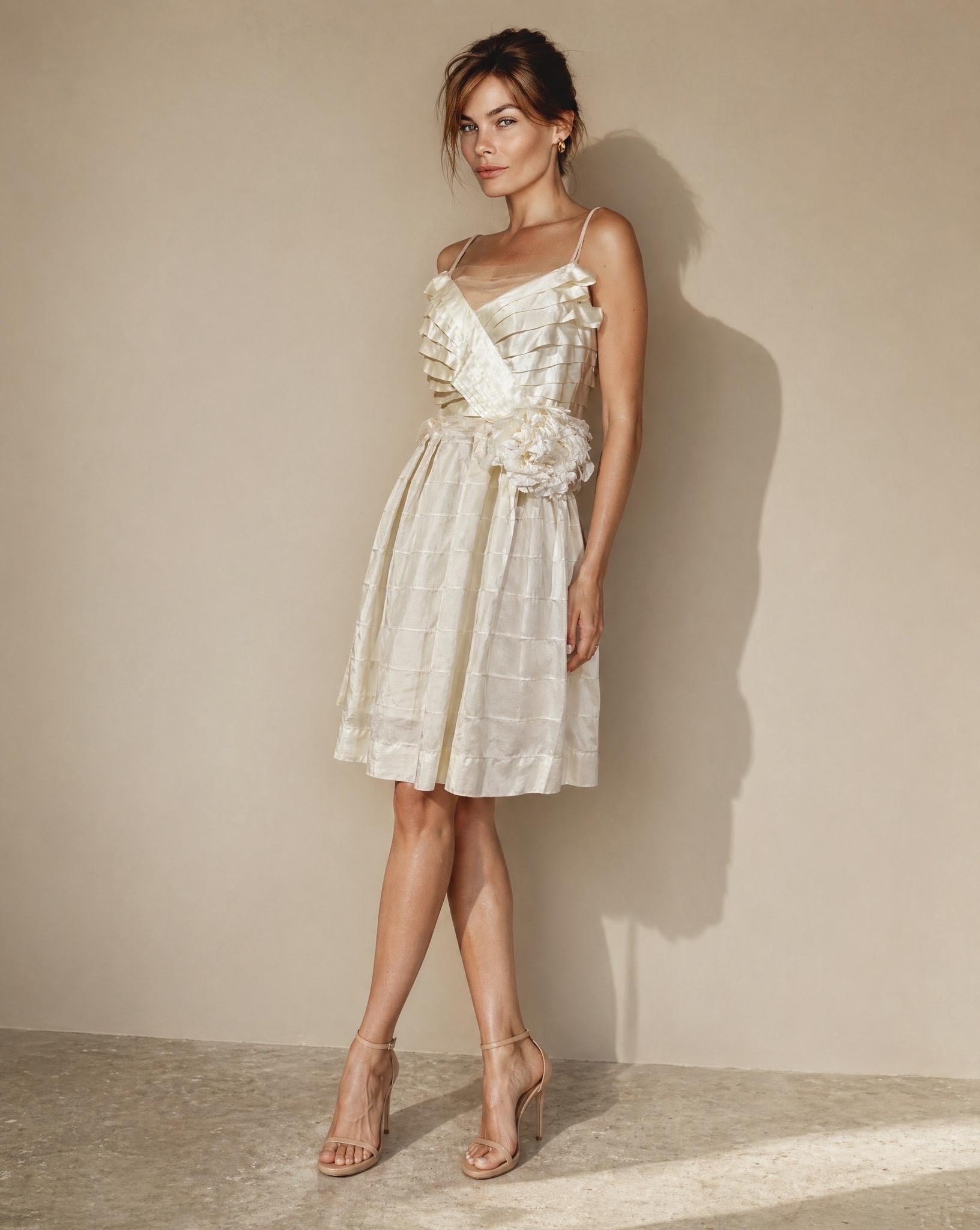 2012  Robe de mariée Alber Elbaz pour Lanvin en soie ivoire, neuve avec étiquette Barneys, 6 850 $ en vente