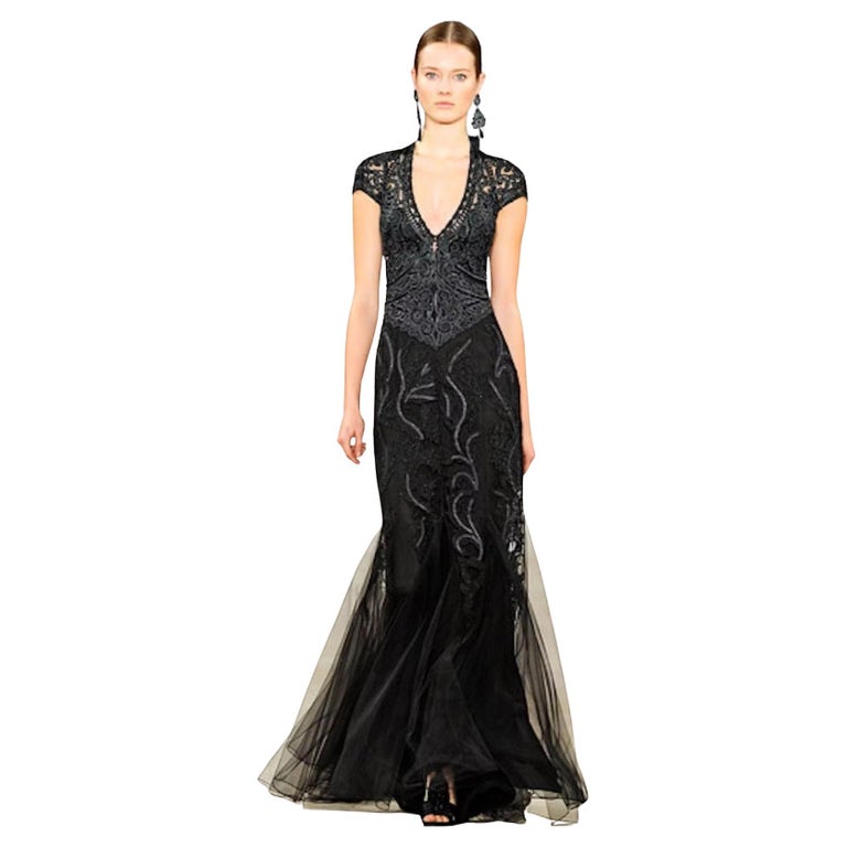 Spring 2013 Ralph Lauren Runway Hand Beaded Evening Gown For Sale
