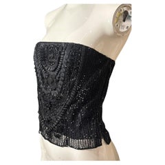 Vintage Ralph Lauren Purple Label Couture Hand-Beaded Bustier, NWOT