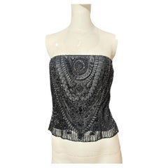 Vintage Ralph Lauren Purple Label Couture Hand-Beaded Bustier, NWOT