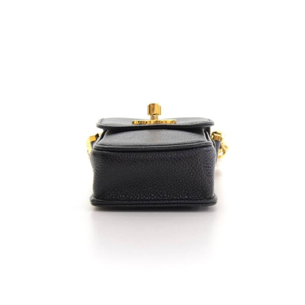 Chanel Black Caviar Leather Shoulder Case Bag For Sale 2
