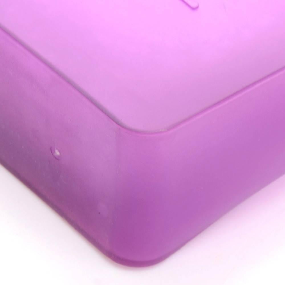 Chanel Purple Rubber Shoulder Tote Bag 3