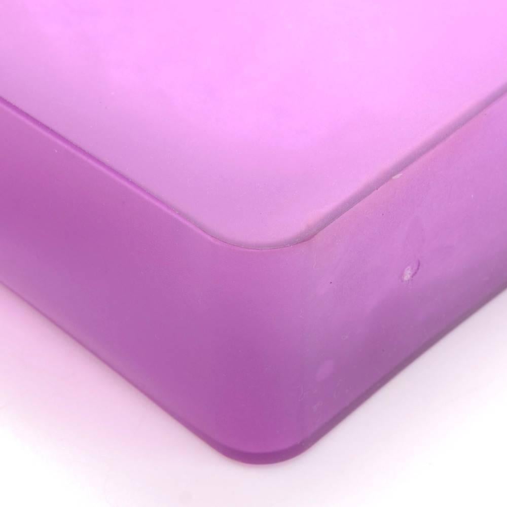 Chanel Purple Rubber Shoulder Tote Bag 4