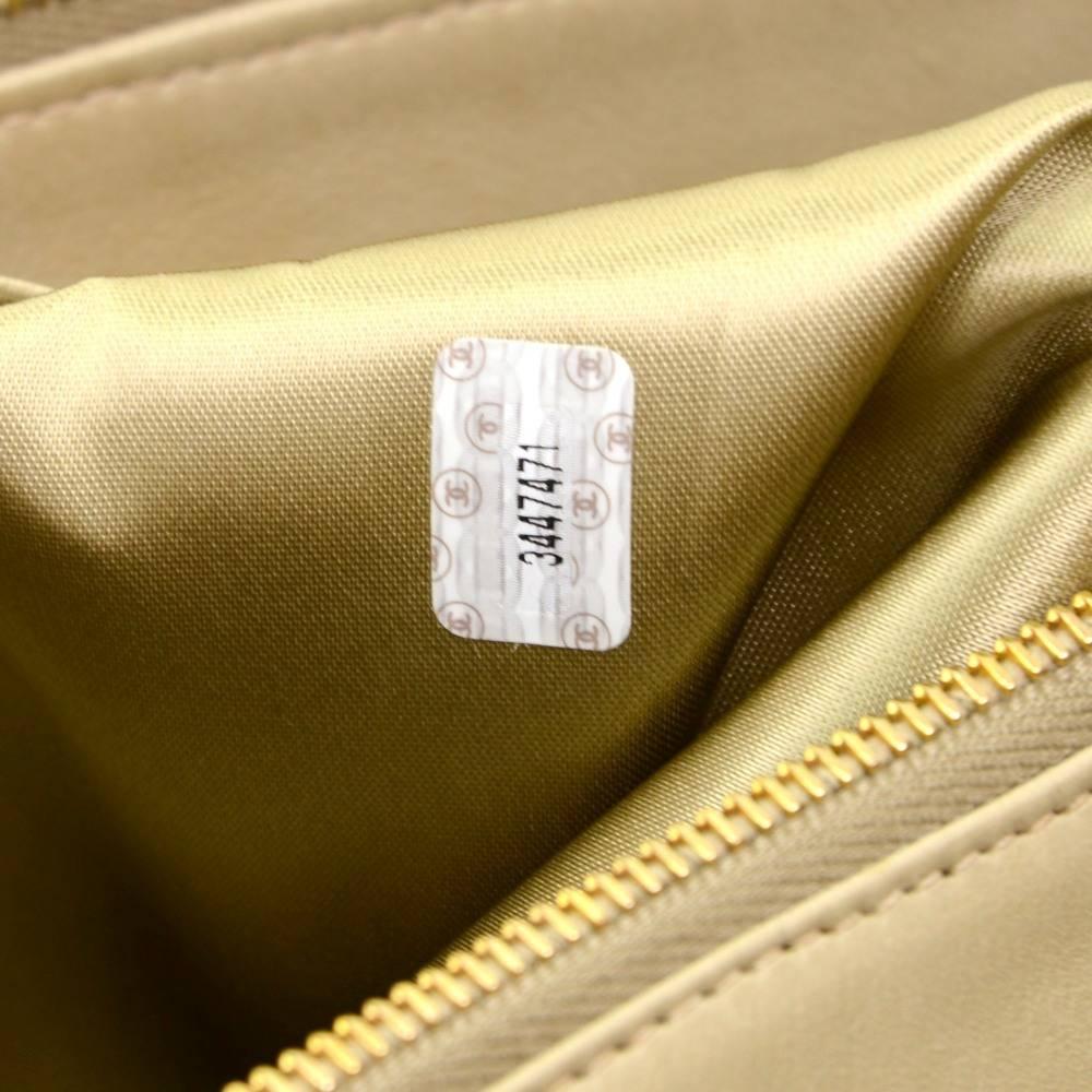 Chanel Overnighter Supermodel Beige Quilted Canvas Shoulder Tote Bag 3