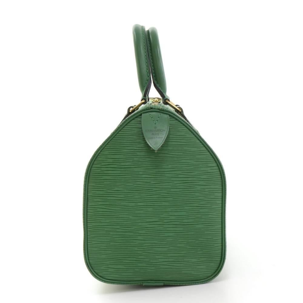 Women's Vintage Louis Vuitton Speedy 25 Green Epi Leather City Hand Bag