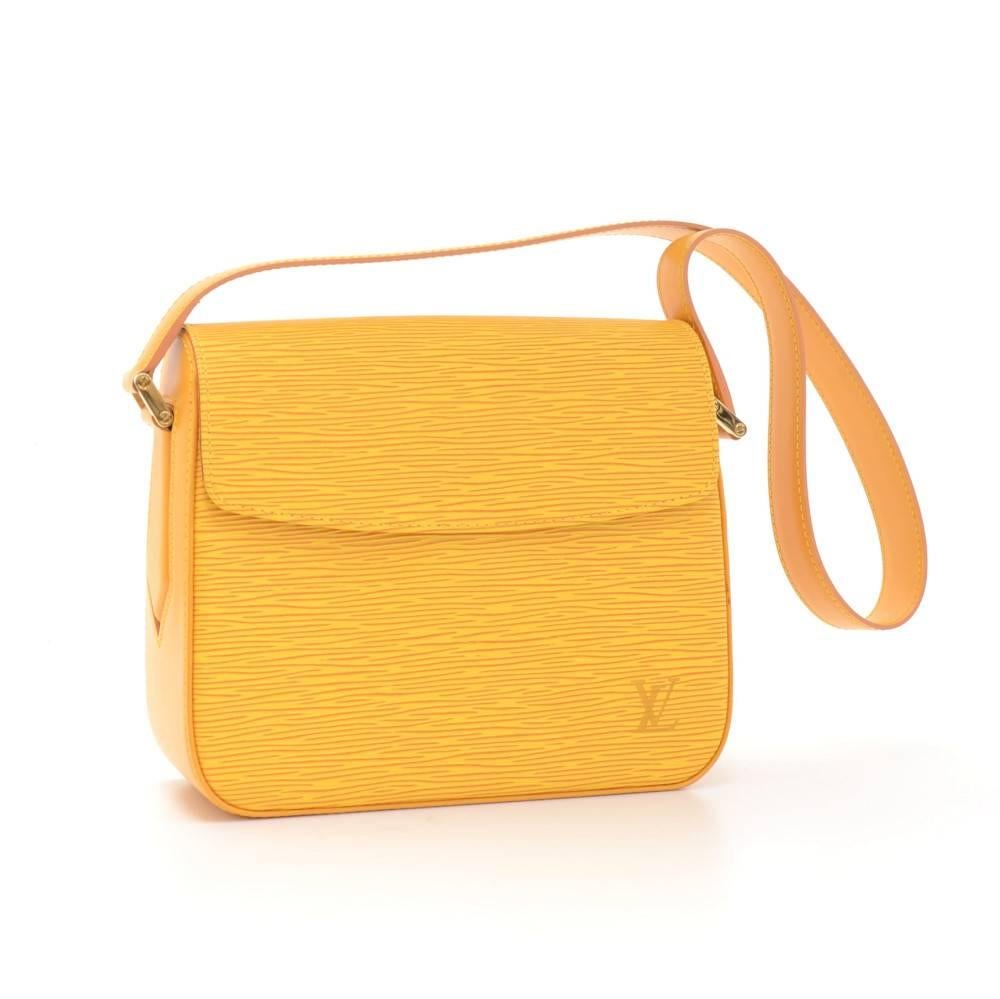 Orange Louis Vuitton Bushi Yellow Epi Leather Shoulder Bag