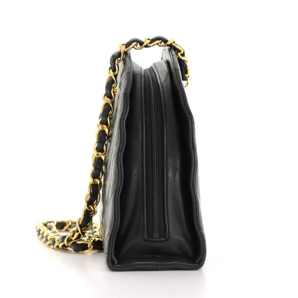 Vintage Chanel Black Quilted Leather Shoulder Mini Bag 1