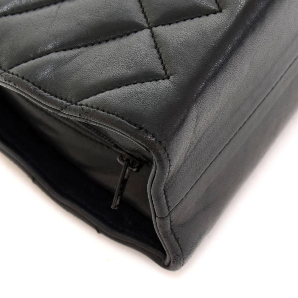 Vintage Chanel Black Quilted Leather Shoulder Mini Bag 4