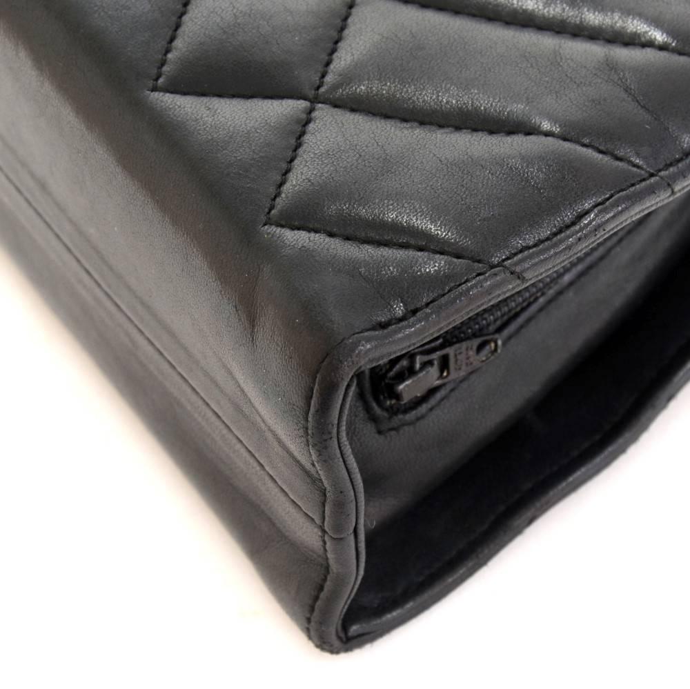 Vintage Chanel Black Quilted Leather Shoulder Mini Bag 3