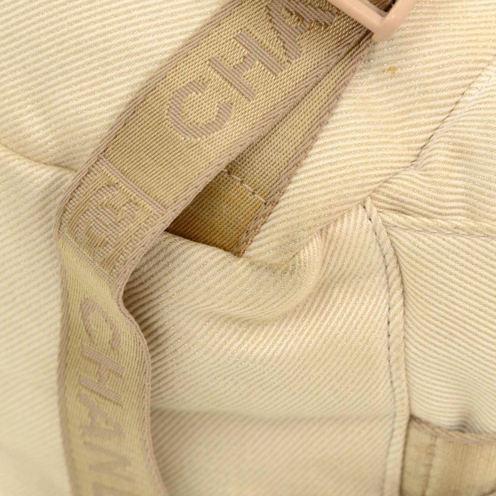 Chanel Sports Line Beige Canvas Backpack Bag 3