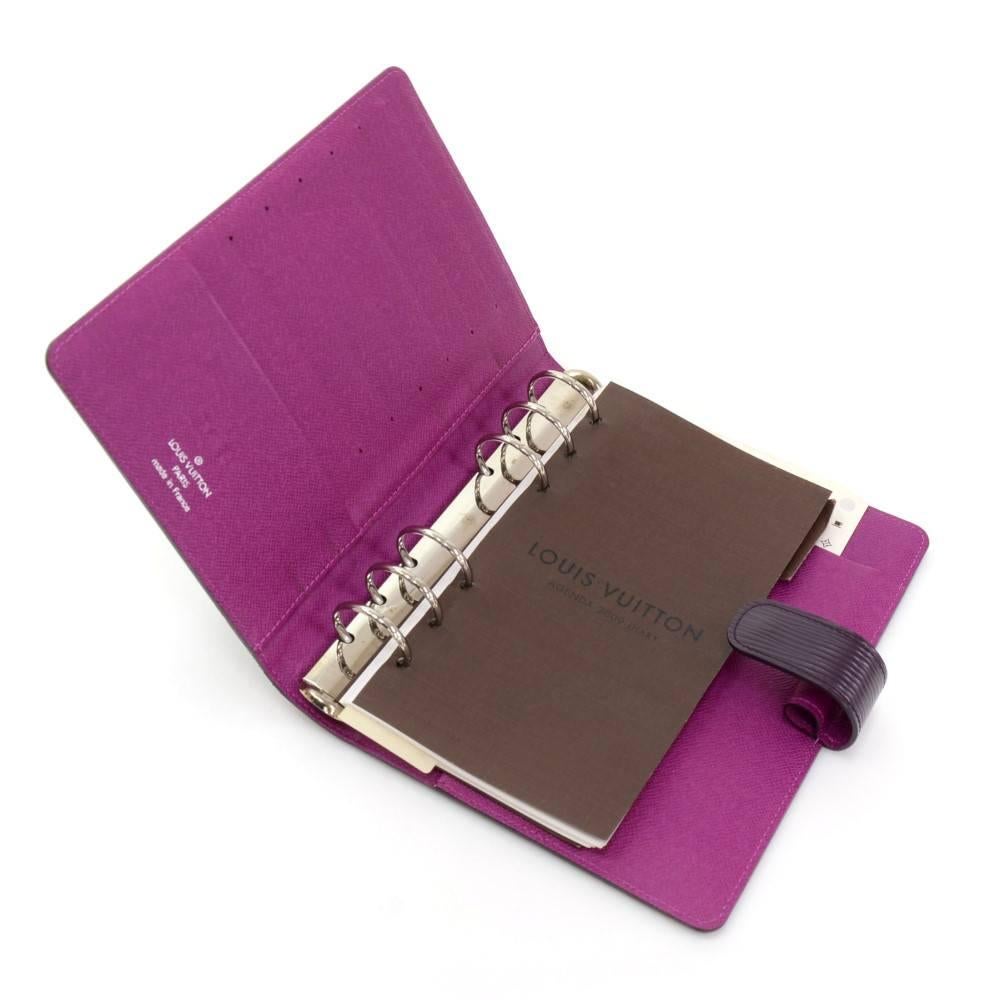Louis Vuitton Agenda Fonctionnel MM Cassis Purple Epi Leather Agenda Cover 3