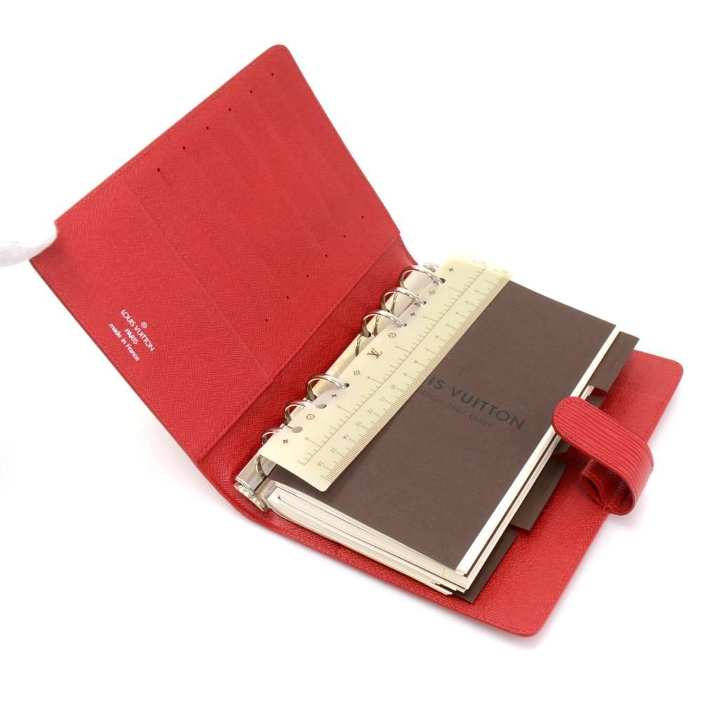 Louis Vuitton Agenda Functionnel MM Red Epi Leather Agenda Cover 5