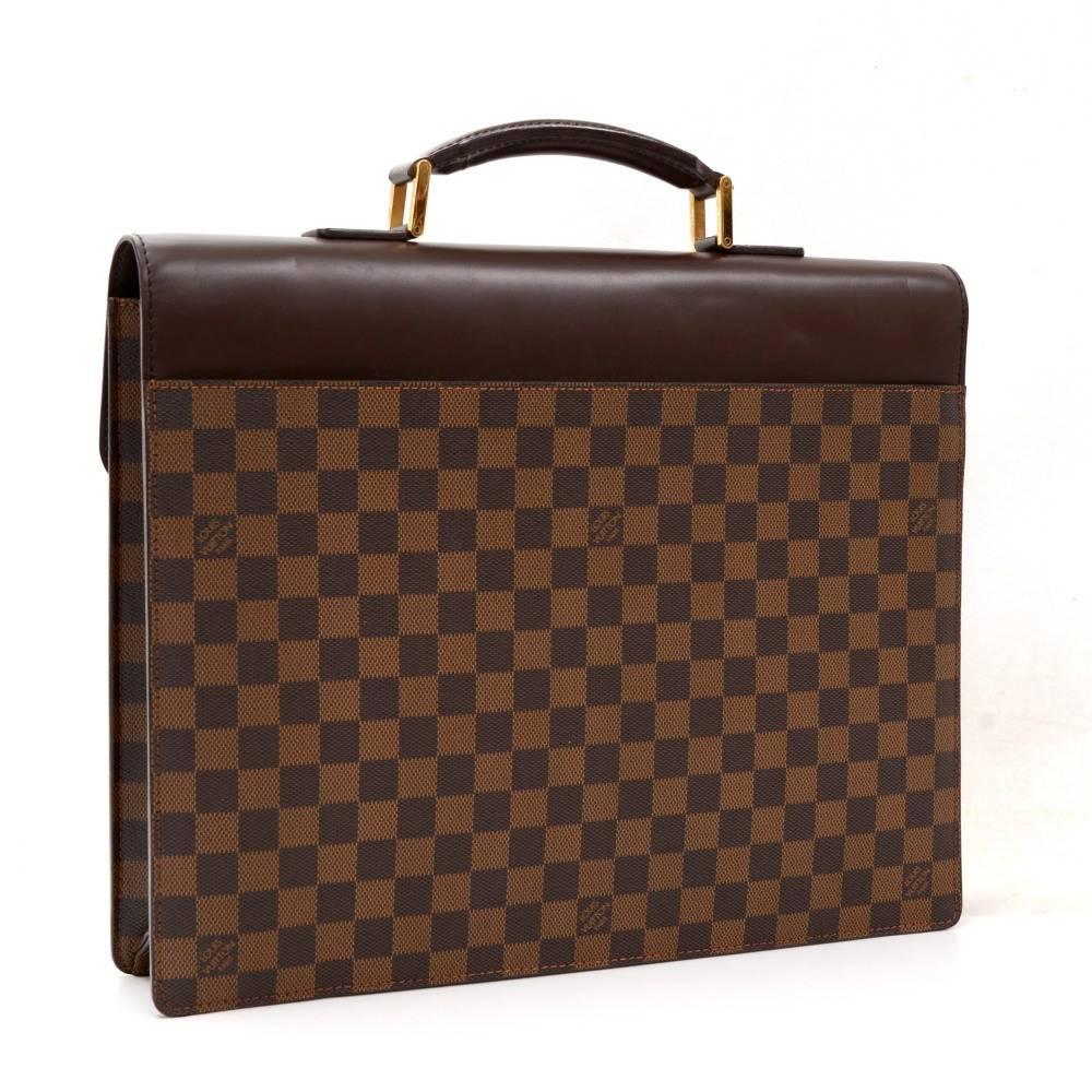 Black Louis Vuitton Altona GM Ebene Damier Briefcase Bag