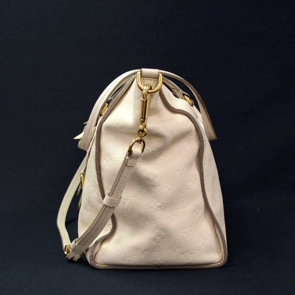 Louis Vuitton Lumineuse PM White Orient Empreinte Leather 2way Bag In Excellent Condition In Fukuoka, Kyushu