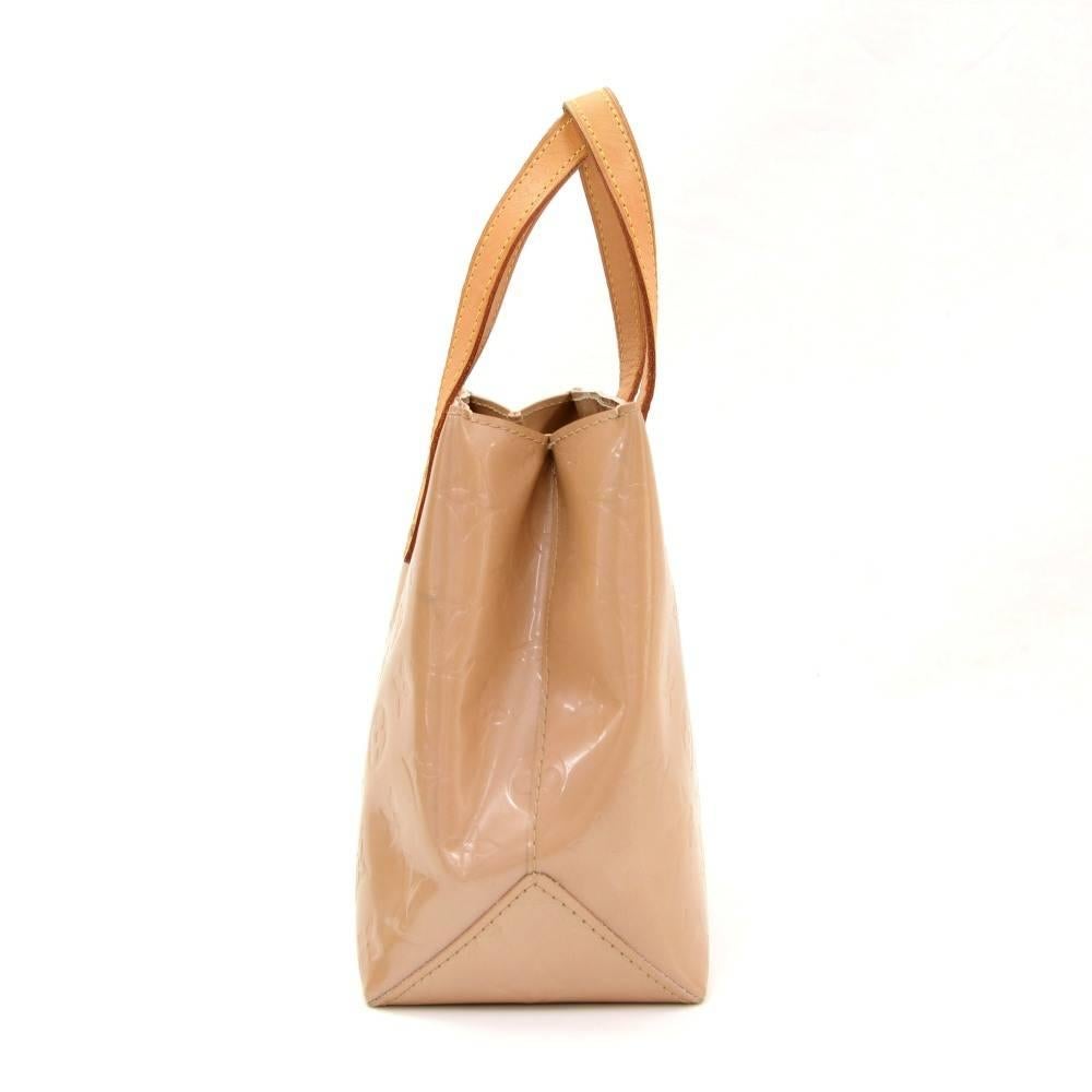 Women's Louis Vuitton Reade PM Brown Noisette Vernis Leather Hand Bag