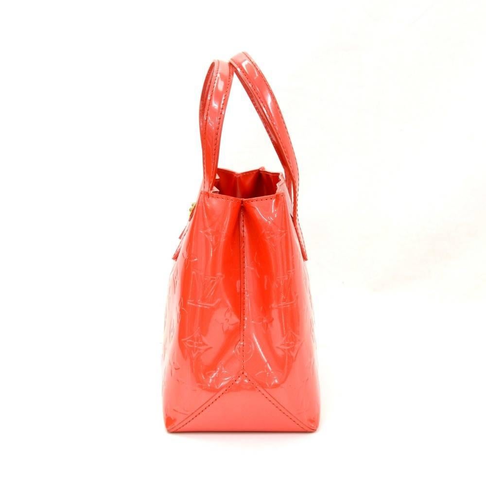 Women's Louis Vuitton Willshire Red Vernis Leather Hand Bag For Sale