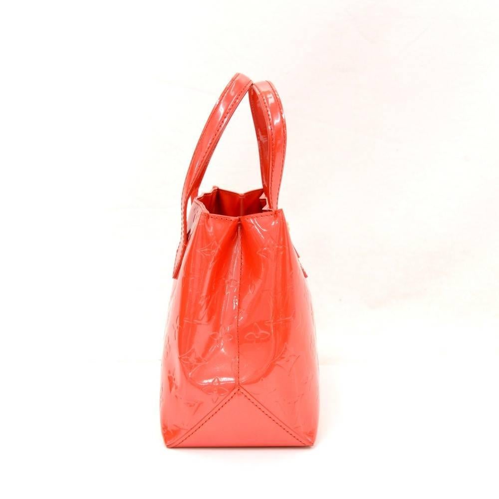 Louis Vuitton Willshire Red Vernis Leather Hand Bag For Sale 1