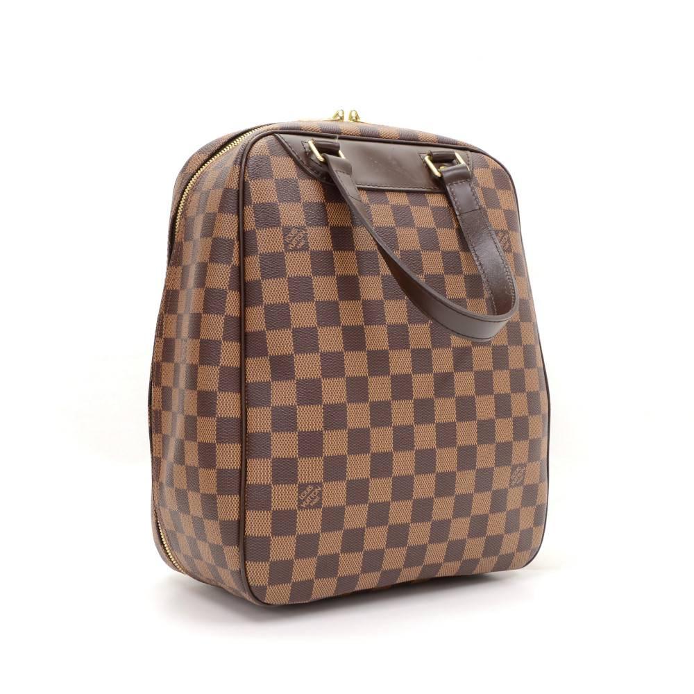 Brown Louis Vuitton Sac Excursion Ebene Damier Canvas Handbag