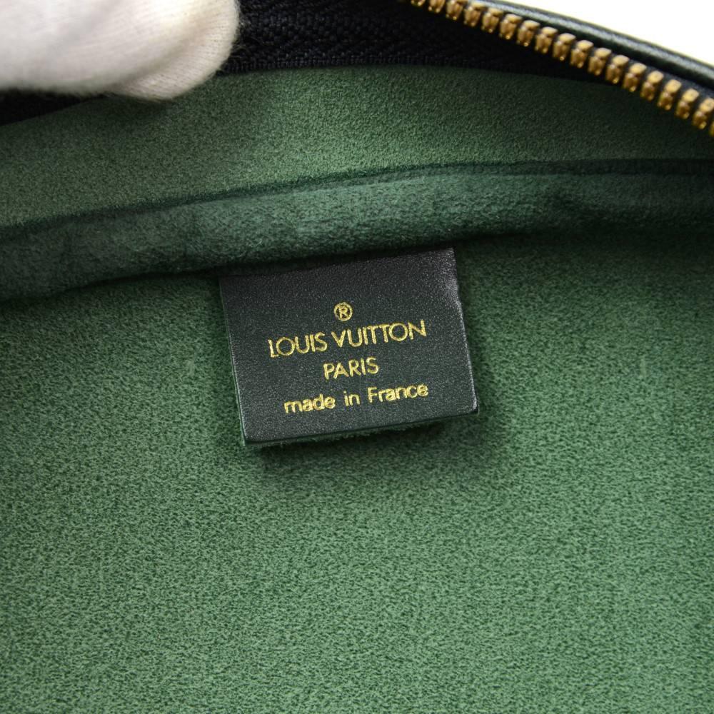 Women's or Men's Louis Vuitton Kendall PM Dark Green Taiga Leather Travel Bag