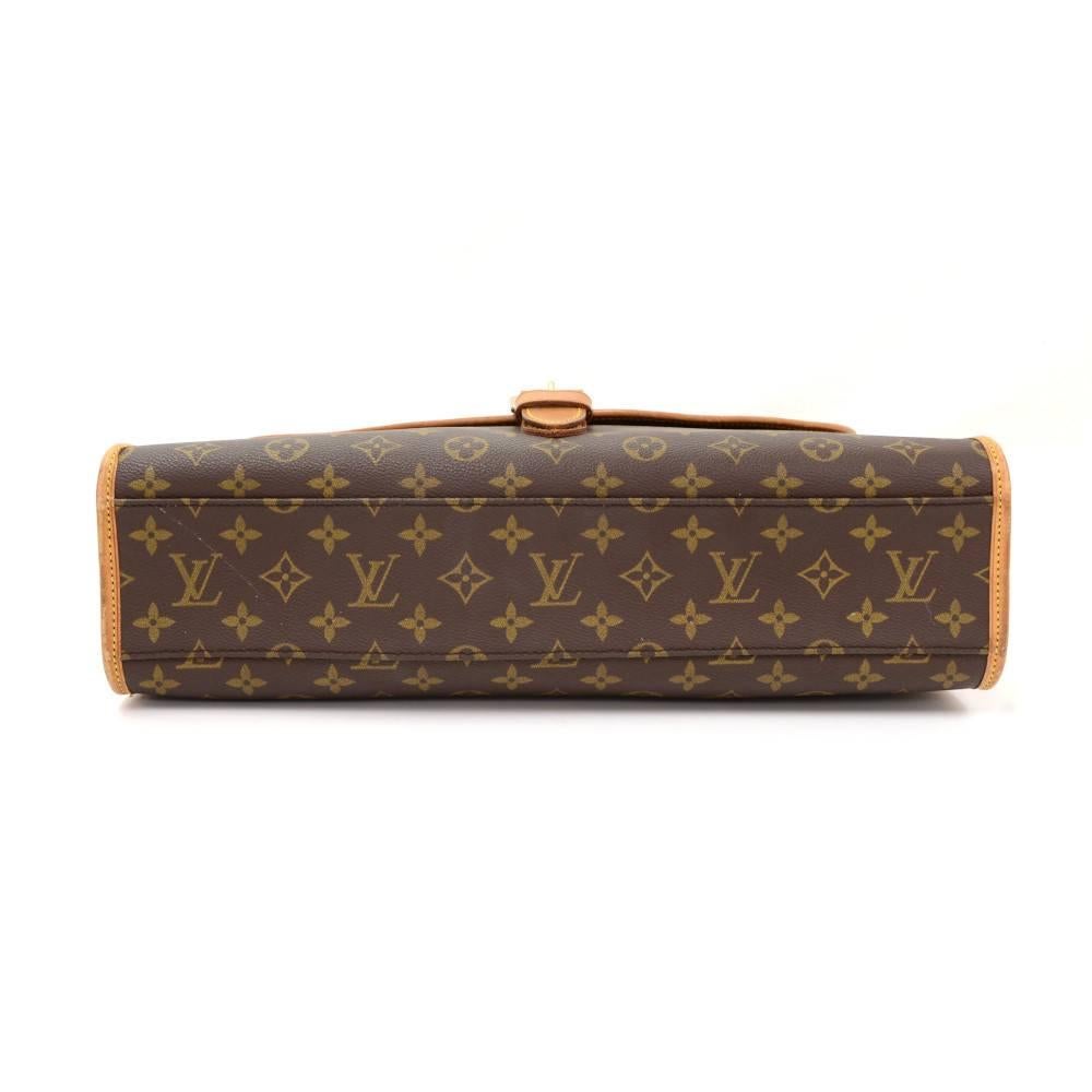 Brown Vintage Louis Vuitton Beverly MM Monogram Canvas Briefcase Handbag + Strap