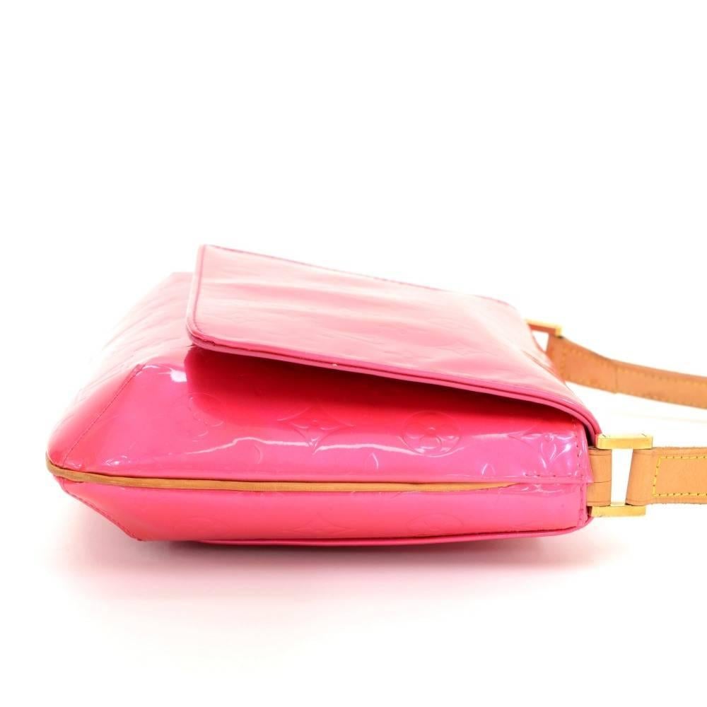 Women's Louis Vuitton Thompson Street Pink Fuchsia Vernis Leather Shoulder Bag