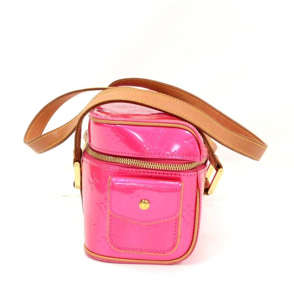 Women's Louis Vuitton Sullivan Horizontal GM Pink Fuchsia Vernis Leather Hand Bag